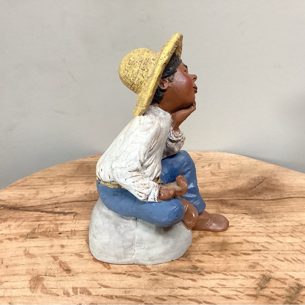 🔵 Vintage - Marked JP 89 - African American Figure in a resting pose - Excellent - Picture 5 of 13